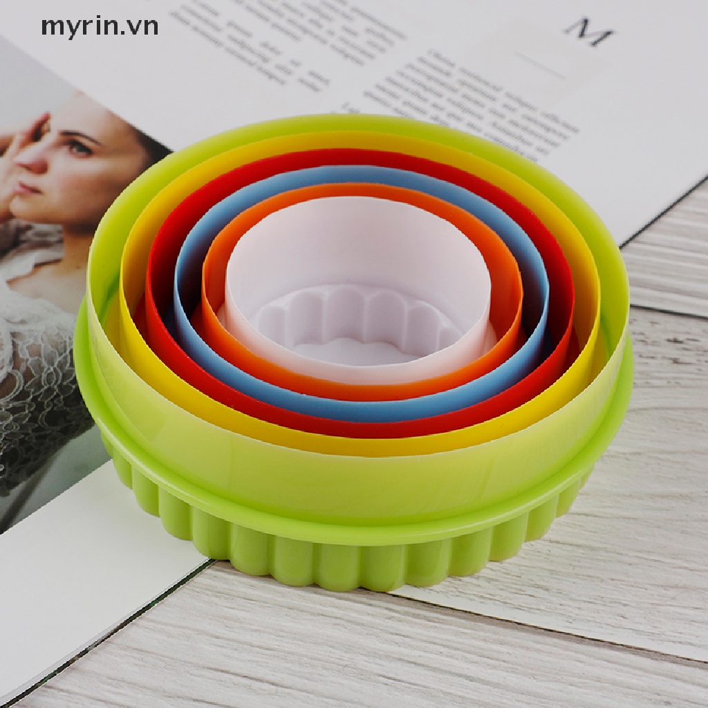 Set 6 Dụng Cụ Cắt Bột Làm Bánh Hình Tròn / Bông Hoa