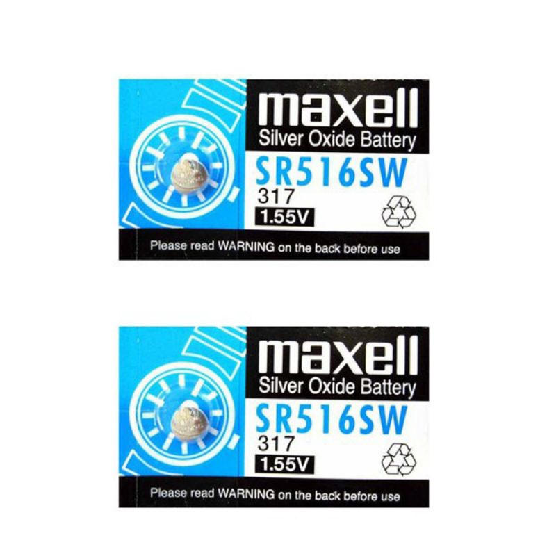 pin đồng hồ maxell 516 sr516sw 317 1.55v silver oxide battery chính hãng japan (giá 1 viên)