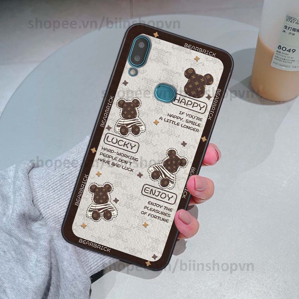 Ốp Samsung A10s hình gấu bear brick đẹp độc lạ, thời trang, cá tính