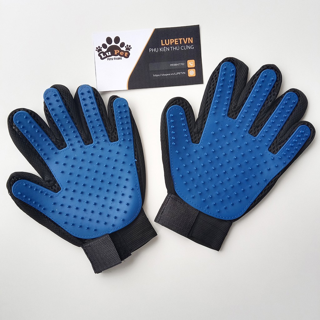 Găng Tay Lớn Chải Lông Cho Chó Mèo - Chăm sóc thú cưng LUPETVN