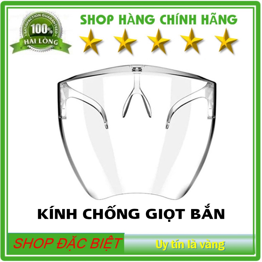 [𝙁𝙍𝙀𝙀 𝙎𝙃𝙄𝙋] Kính chống giọt bắn Face Shield trong suốt không mờ an toàn chống dịch