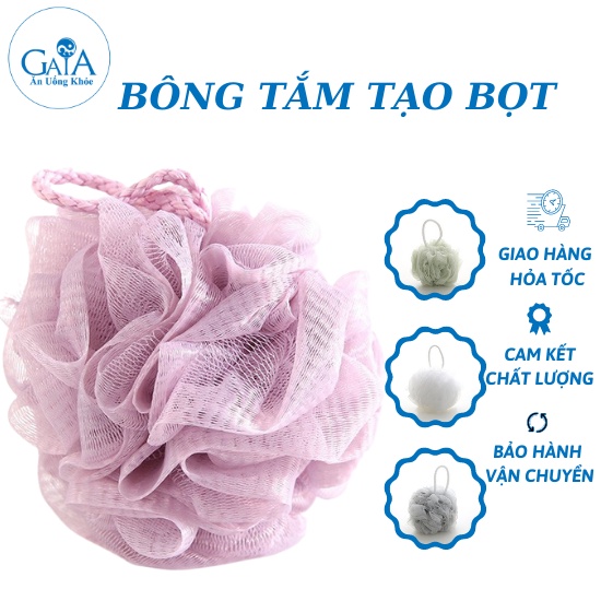 Bông Tắm Tạo Bọt Tròn Bằng Lưới Dày Dặn - Mềm Mại