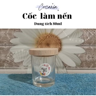 Cốc làm nến cốc thủy tinh trong suốt 80ml cốc làm nến cocaxia