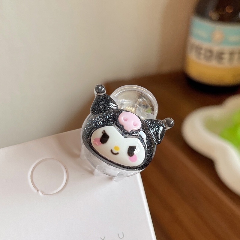 Kẹp Tóc Trong Suốt Lấp Lánh Họa Tiết Hoạt Hình Phong Cách Hàn Quốc Cho Nữ