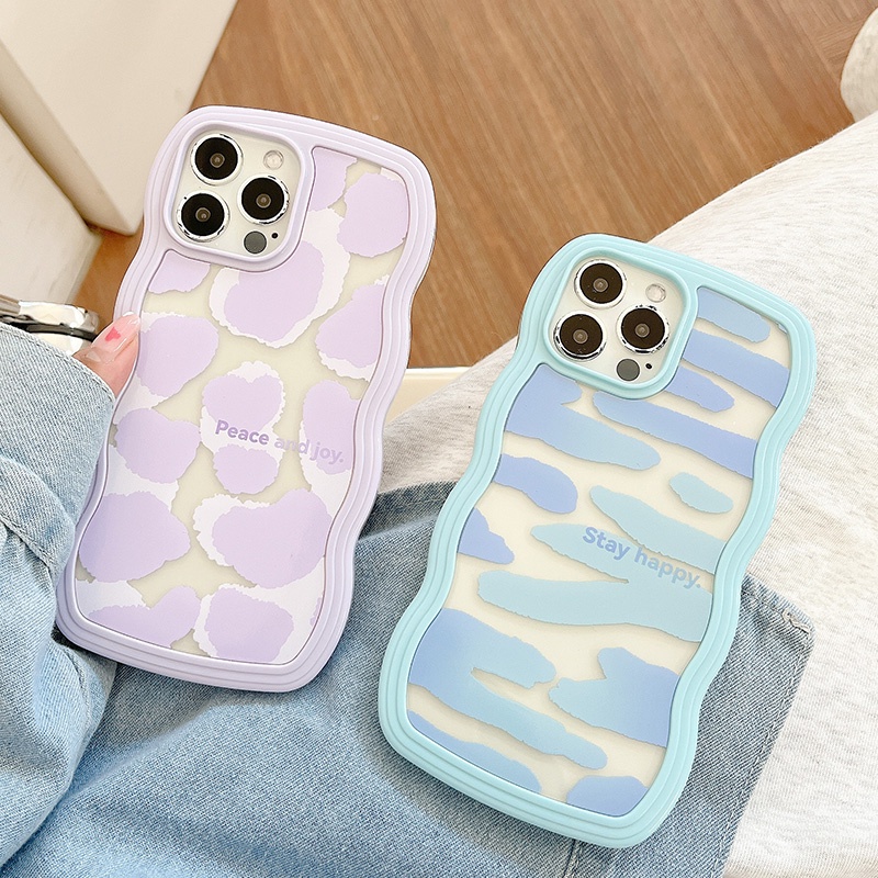 Ốp Điện Thoại Viền Gợn Sóng Họa Tiết Da Báo Chống Rơi Cho iPhone 13 Pro Max 12 Pro Max 11 Pro Max IX XS XR