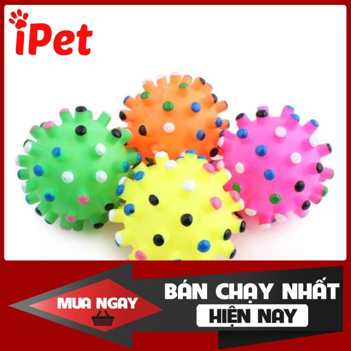 Bóng Cao Su Phát Ra Tiếng Kêu Có Gai Cho Chó Mèo - iPet Shop 0