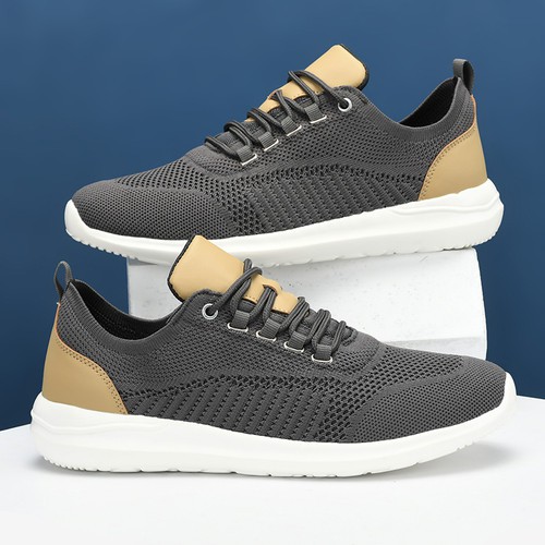 Giày Sneaker nam vải dệt thoáng khí, đế cao su 100% siêu êm BN0097