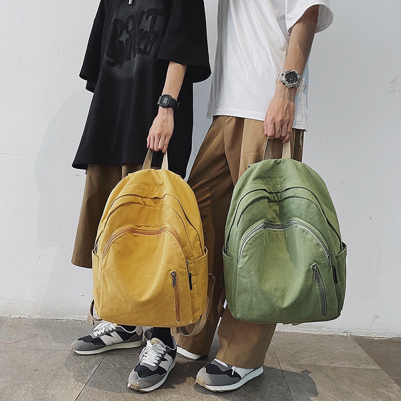 Ba lô đi học PRETTYZYS sức chứa lớn phong cách Hàn Quốc thời trang 2021