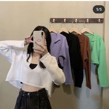 Croptop len xẻ ngực