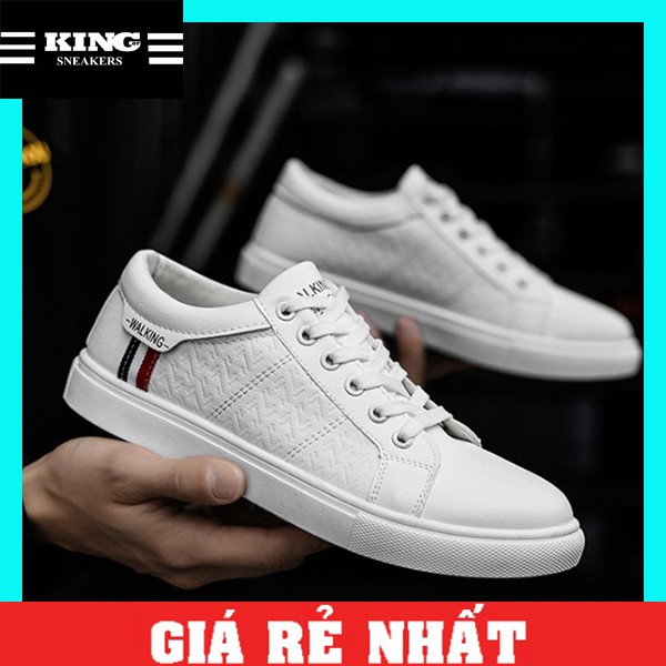 Giày sneaker trắng nam cao cấp mã GLD11