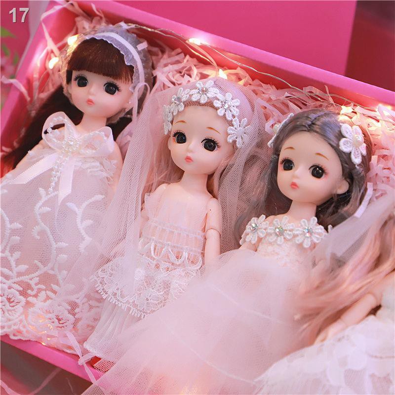 Quà tặng sinh nhật bé gái 12 tuổi đồ chơi Barbie bộ lớn 8 học tiểu Six 6 công chúa 10 nổi tiếng trên mạng