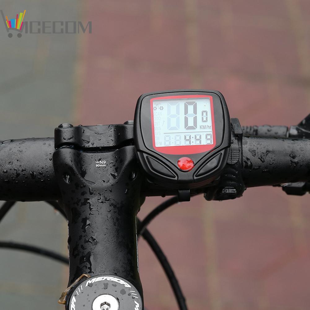 Đồng hồ đo tốc độ xe đạp 15 chức năng màn hình LCD chống thấm nước cao cấp