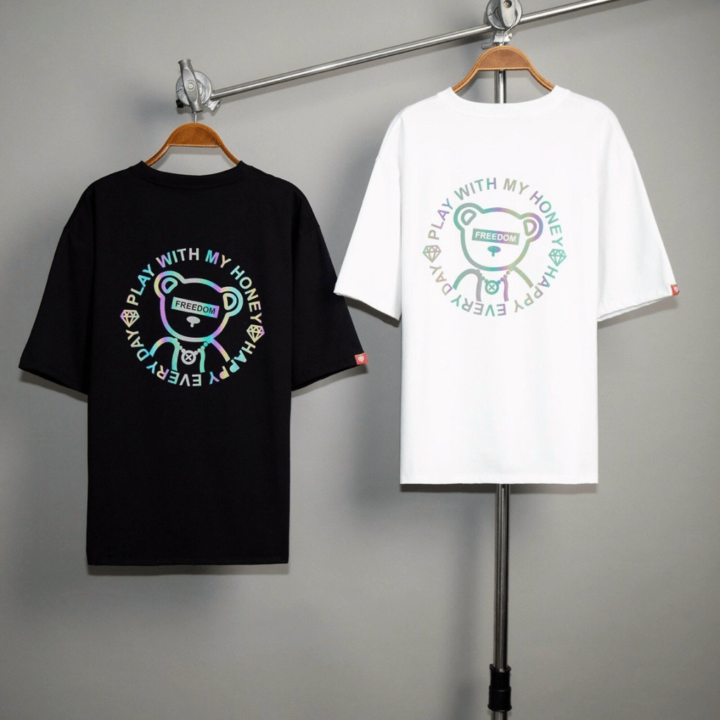 Áo thun phản quang Freedom 7 màu nam nữ Unisex vải cotton xịn dày co dãn hàng cao cấp PQ27