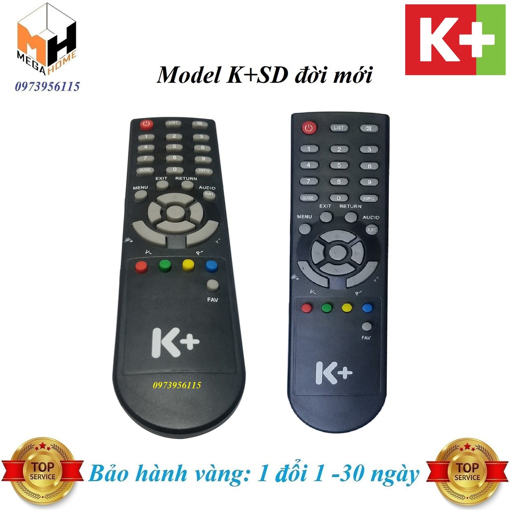 Điều khiển đầu thu K + chính hãng full mẫu