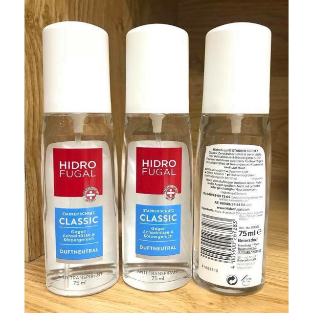 ( Hàng Đức chuẩn ) Xịt khử mùi Hidro Fugal không màu không mùi không cồn 75ml | BigBuy360 - bigbuy360.vn
