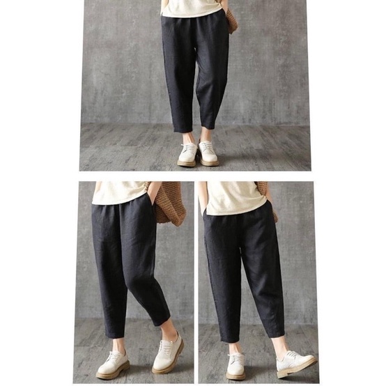 Quần baggy đũi xước hàng mới siêu xinh 2 Màu Đen/Trắng size S-XXXL
