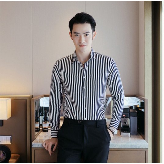 [Ảnh Thật- Loại đẹp] Áo sơ mi nam dài tay kẻ sọc chất vải mịn trơn mát chống nhăn