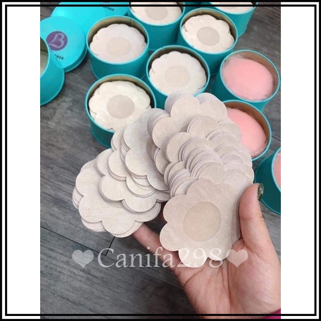 Miếng dán ngực giấy - Hộp 30 đôi dán nhũ hoa giấy hình Hoa mai
