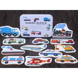 Ghép hình 2 mảnh hộp sắt - the first puzzle