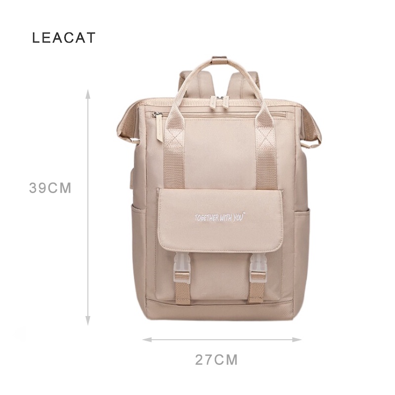 Balo da LEACAT đựng laptop 15.6inch chống nước chống sốc cao cấp