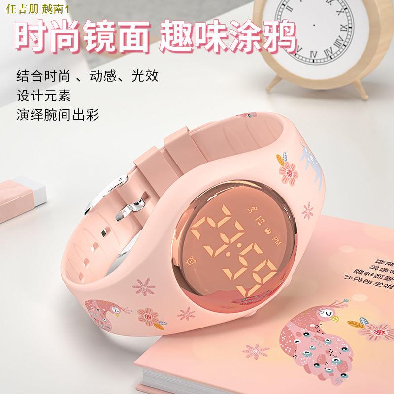 Đồng Hồ Báo Thức Điện Tử Đa Năng Hình graffiti Hoạt Hình Công Suất Cao 2022 Mới Cho Bé Gái