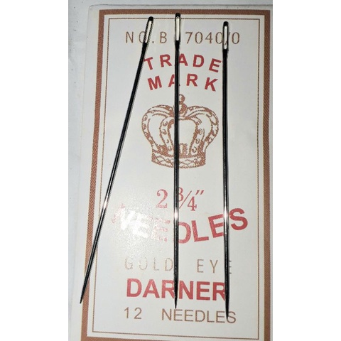 3 chiếc lẹm (kim to) dùng trong may vá đuôi vàng bằng thép không gỉ