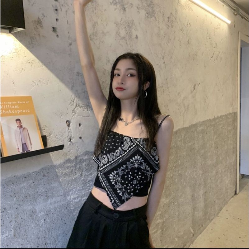 [freeship>50k] áo yếm thổ cẩm hai dây 2 màu trắng ,đen-chất liệu bozip cotton. | BigBuy360 - bigbuy360.vn