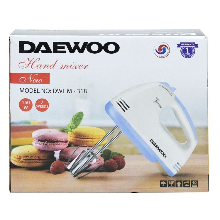 [Mã ELHA22 giảm 5% đơn 300K] Máy đánh trứng cầm tay Daewoo DWHM-318
