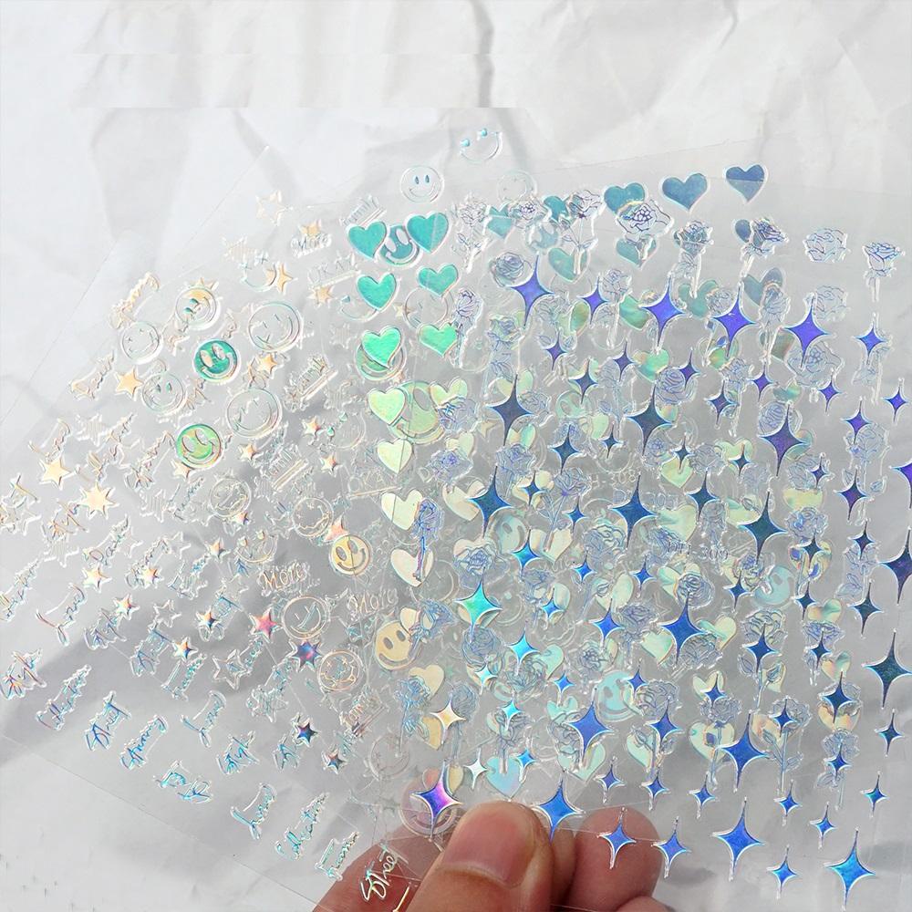 Sticker Nail Galaxy 2022 | Hiệu Ứng Laser Cực Quang | Hình Dán Móng Tay