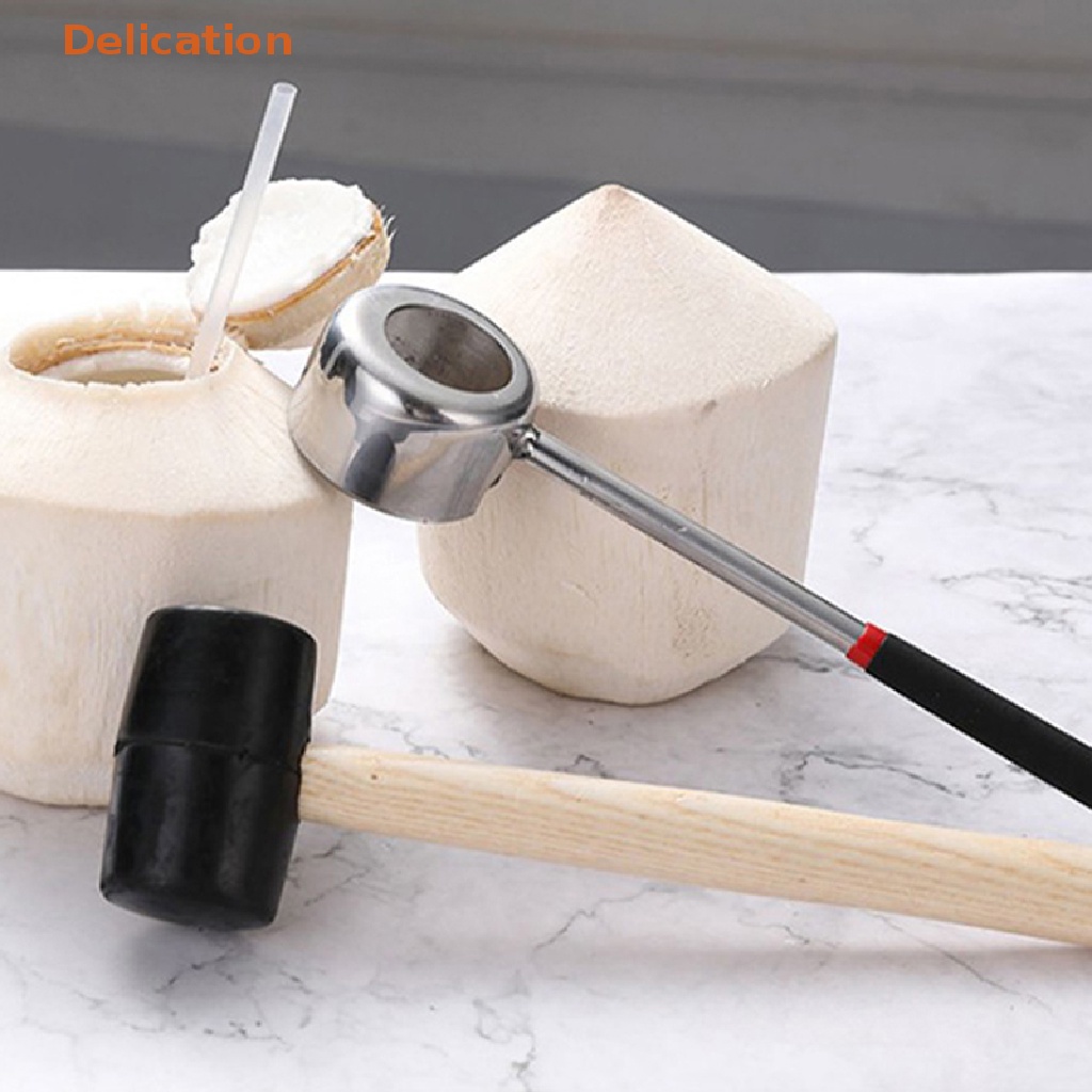 Búa Đập Dừa Bằng Thép Không Gỉ Với Tay Cầm Cao Su Tiện Dụng