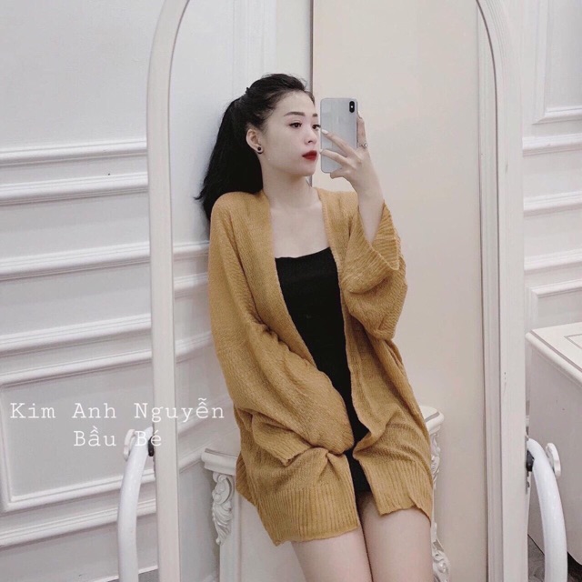 ÁO KHOÁC CARDIGAN LEN LƯỚI TAY RỘNG ĐẸP | BigBuy360 - bigbuy360.vn