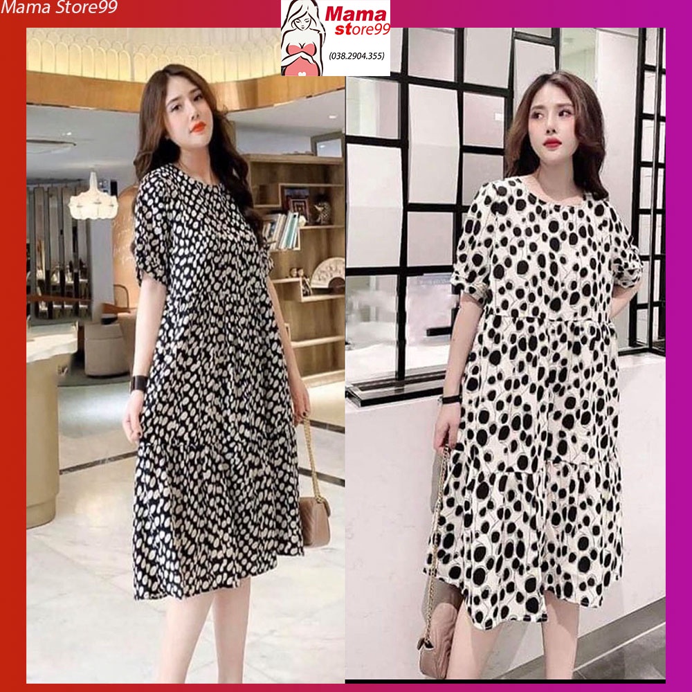Váy Bầu Mùa Hè. Đầm Bầu Thiết Kế Thời Trang Công Sở Chất Lụa Hàn Châu Freesize Từ 45 Đến 70kg HN0177 Mama Store99