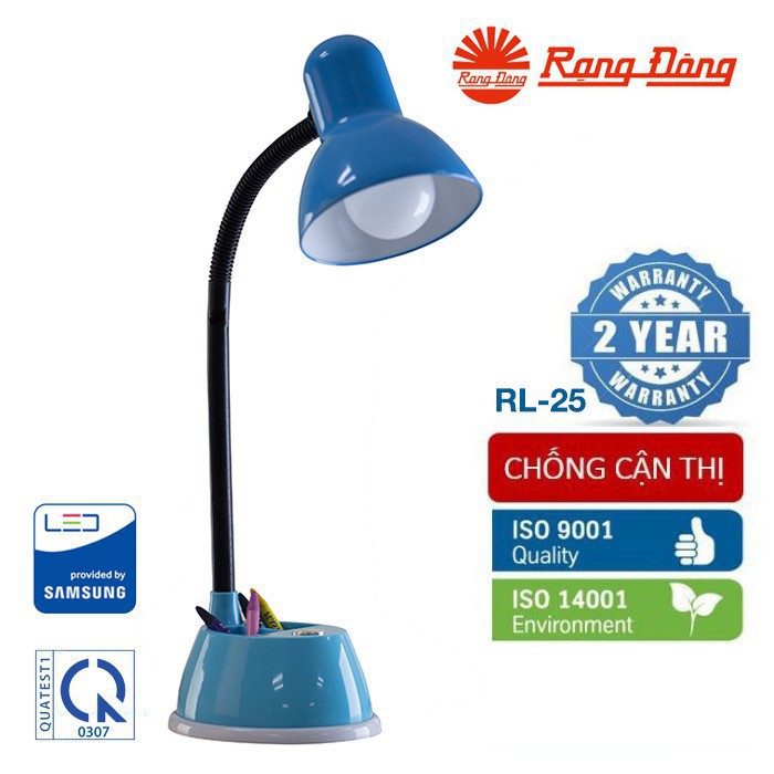 Đèn bàn LED Rạng Đông bảo vệ mắt kèm bóng LED cao cấp 5W RL-25