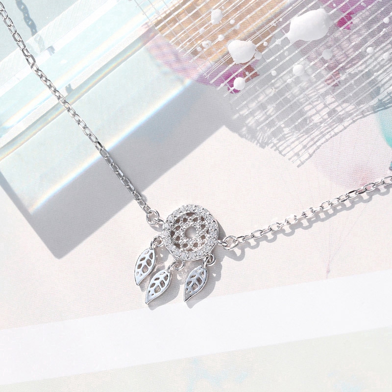 Vòng tay màu bạc mặt hình lưới bắt giấc mơ | BigBuy360 - bigbuy360.vn