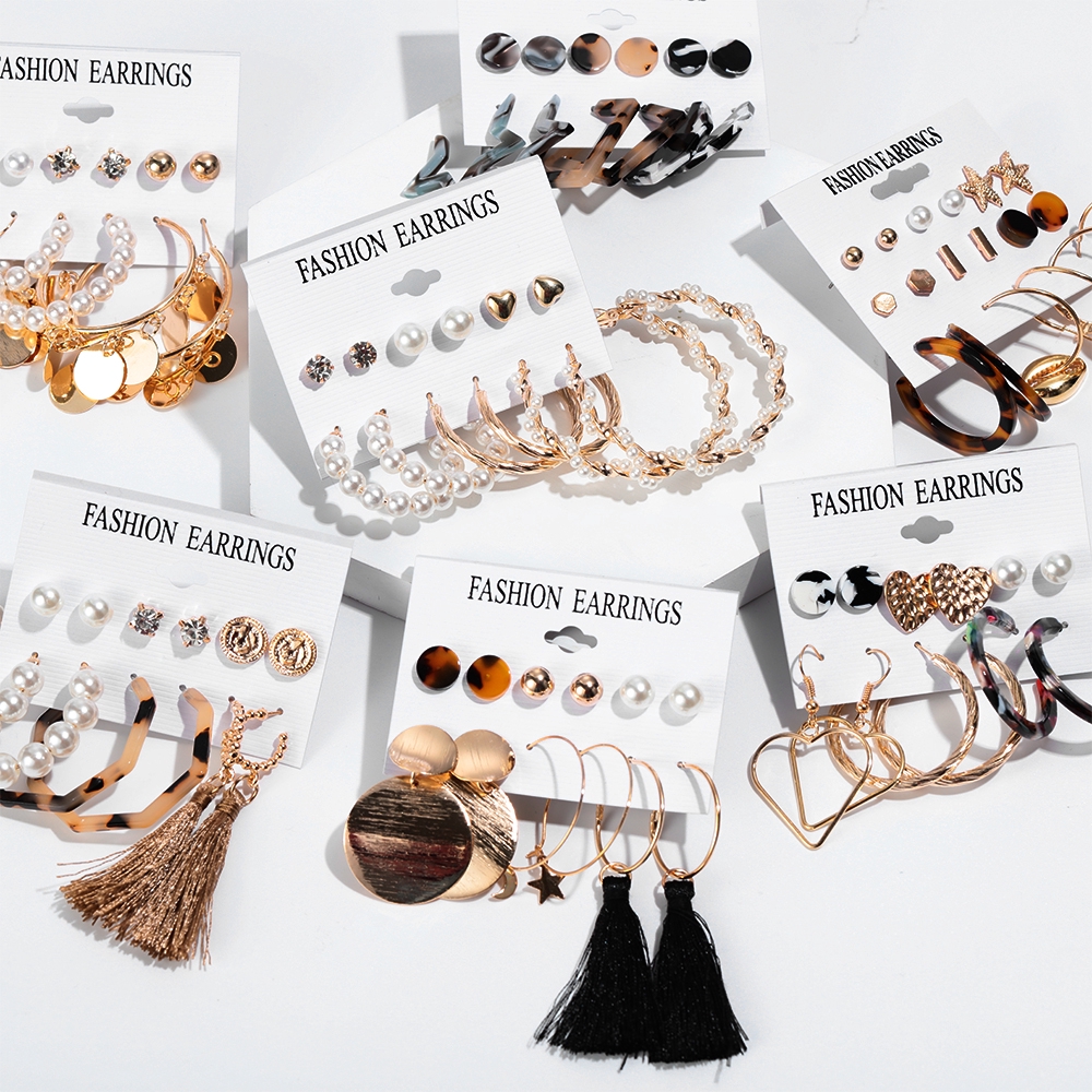 Set 37 Khuyên Tai Nữ Thời Trang Boho