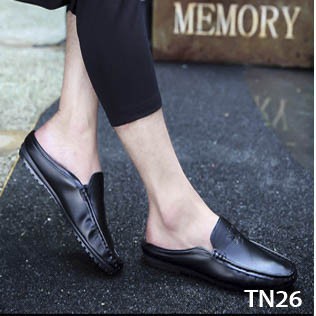 Giày Nam 💝FREESHIP💝 GIày Lười Kiểu Hở Gót Phong Cách Ôm Chân | BigBuy360 - bigbuy360.vn
