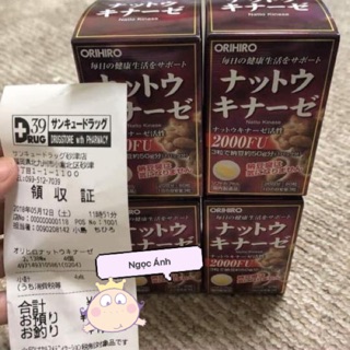 VIÊN UỐNG CHỐNG ĐỘT QUỴ NATTOKINASE 2000FU Orihiro NHẬT BẢN