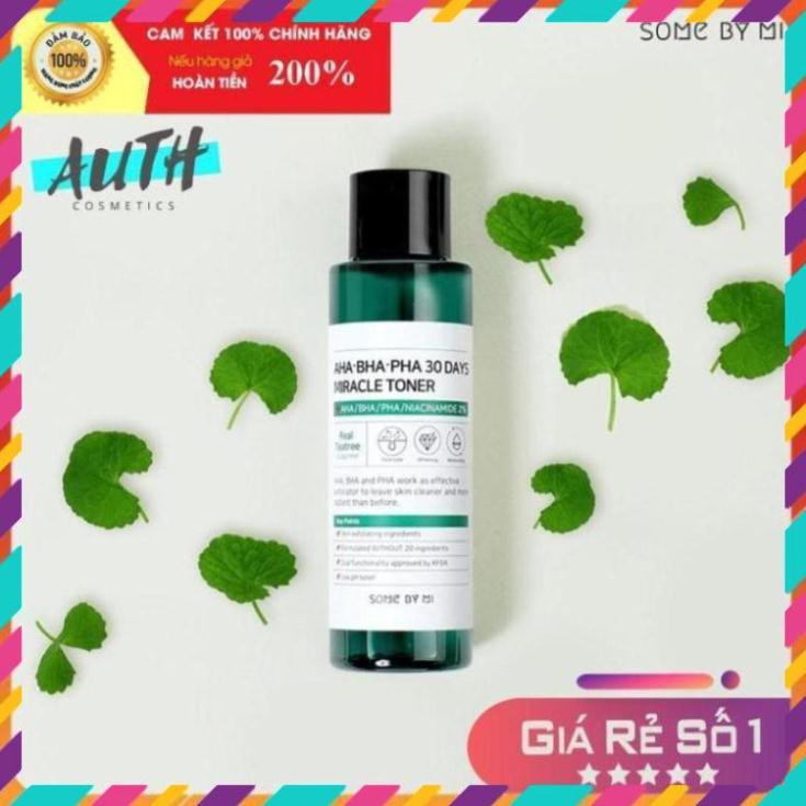 [FREESHIP]-Nước hoa hồng ngừa mụn kiềm dầu Some By Mi AHA-BHA-PHA 30 Days Miracle Toner 150ml Auth Hàn Quốc