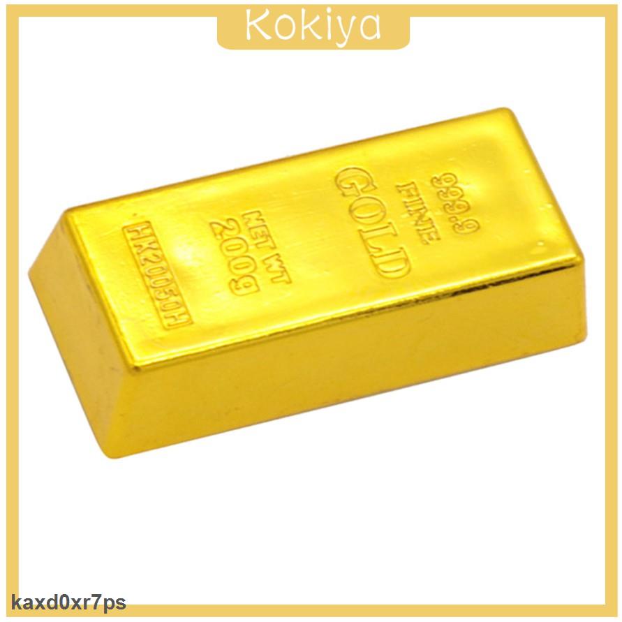 Cam Kết Hàng Như Hình Set 4 thỏi vàng giả làm đạo cụ trang trí bằng nhựa