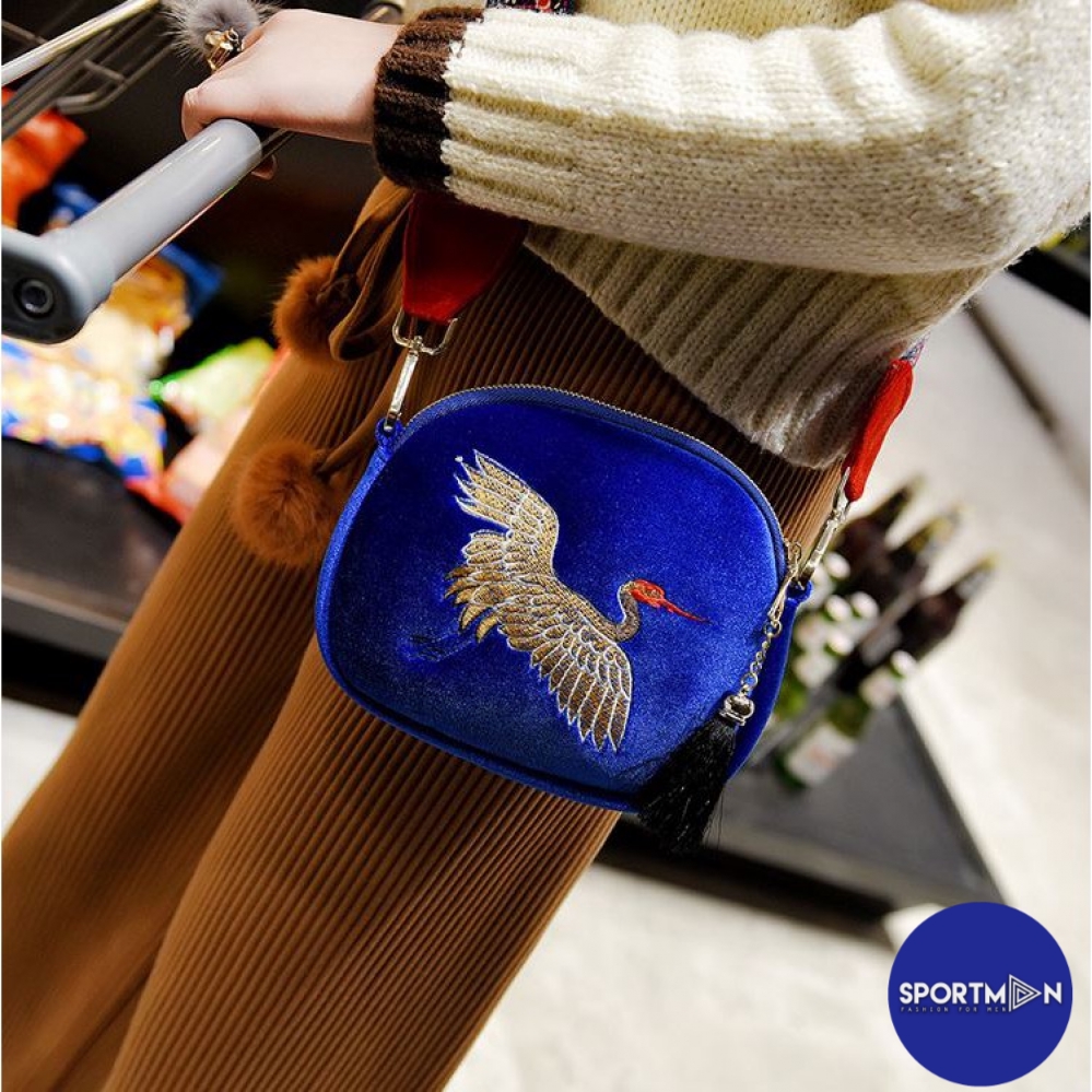 Túi thêu hình hạc cao cấp - T61 | BigBuy360 - bigbuy360.vn