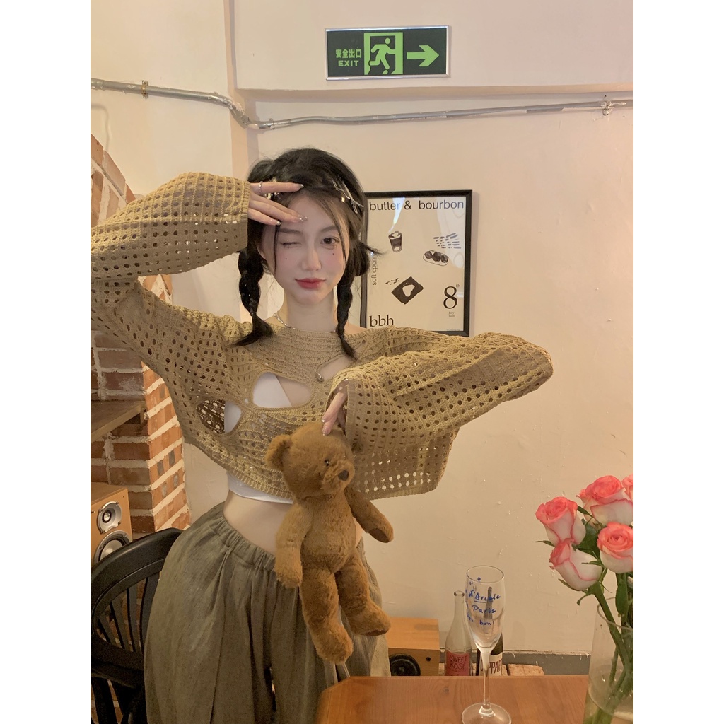 Bộ Áo Tay Dài Và Quần Ống Rộng Lưng Thun Phong Cách Hàn Quốc Dành Cho Nữ