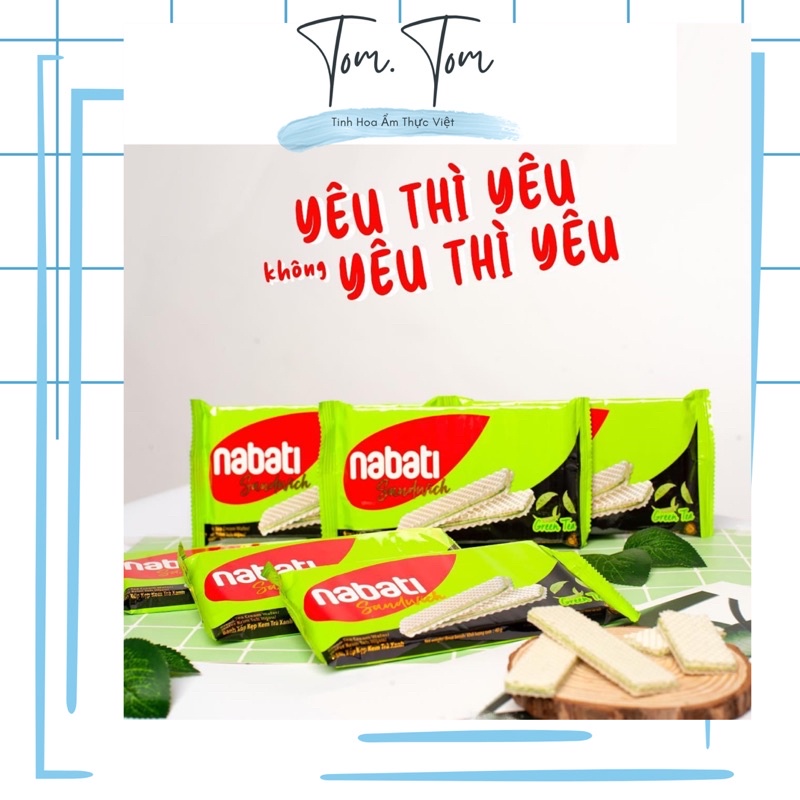 (Được mua 10) Bánh Kem Xốp Nabati Vị Trà Xanh- Thơm Ngon Khó Cưỡng