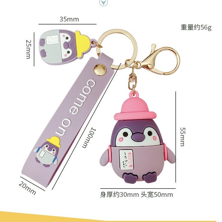 Móc khoá chim cánh cụt hoạt hình đáng yêu Come one Taro Stationery