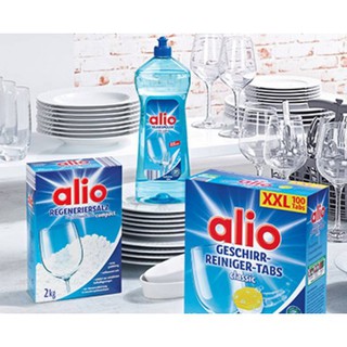 Combo Viên Rửa Chén Bát Alio ,Muối Rửa Bát ,Nước Làm Bóng Alio