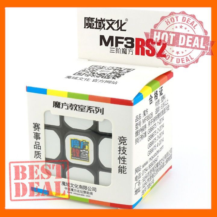 Rubik 3x3 MoYu MF3RS2 M mod nam châm viền đen Sticker