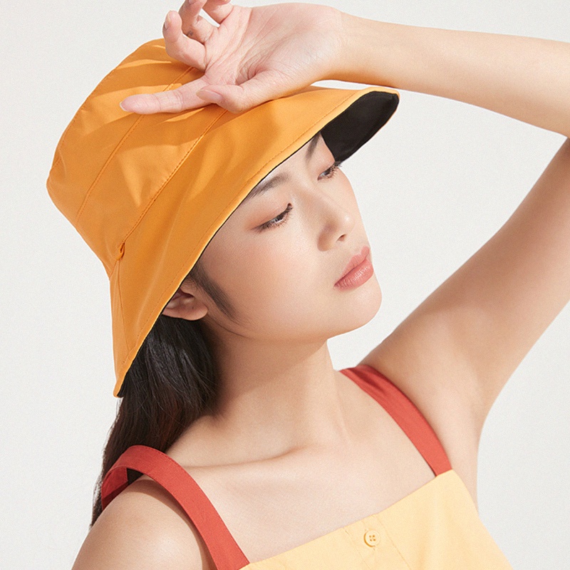 Mũ rộng vành CAMEL chống nắng chống tia UV sử dụng được hai mặt thời trang đi biển dành cho nữ