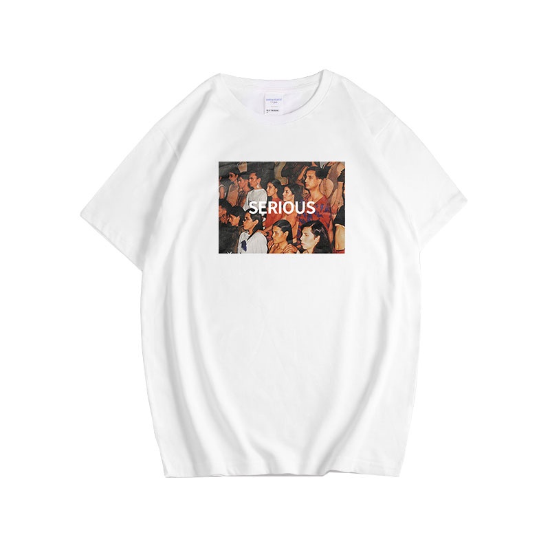 SUXI Áo Thun Cotton Tay Ngắn Dáng Rộng In Hình Thời Trang Mùa Hè Dành Cho Nữ