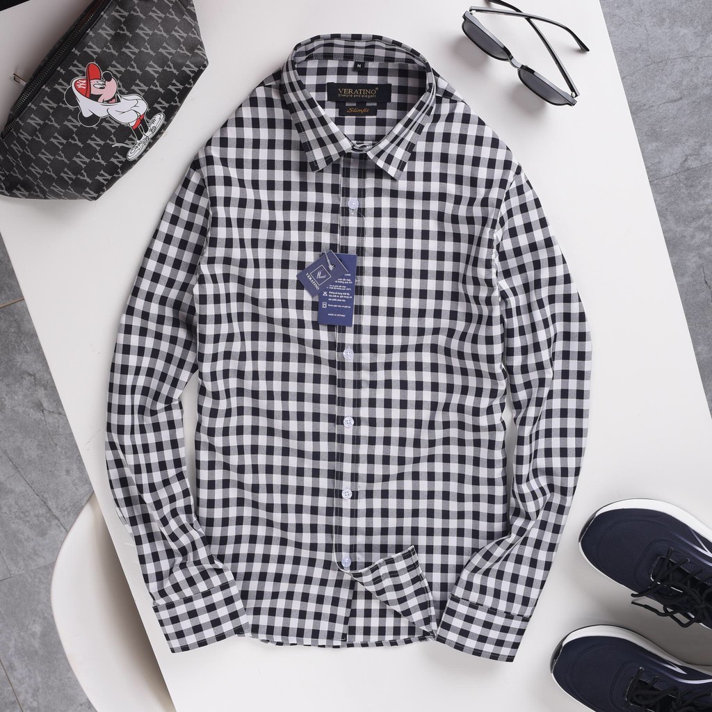 Áo sơ mi nam dài tay Ikemen gấp hộp Kẻ Ca Rô Vuông cao cấp, chất vải cotton mịn phong cách công sở(SMKV) | BigBuy360 - bigbuy360.vn