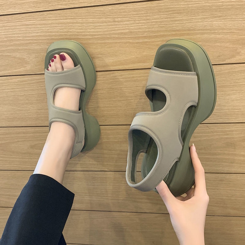 Giày Sandal Thể Thao Đế Dày Tăng Chiều Cao Phong Cách Mùa Hè Mới Dễ Phối Đồ Cho Học Sinh