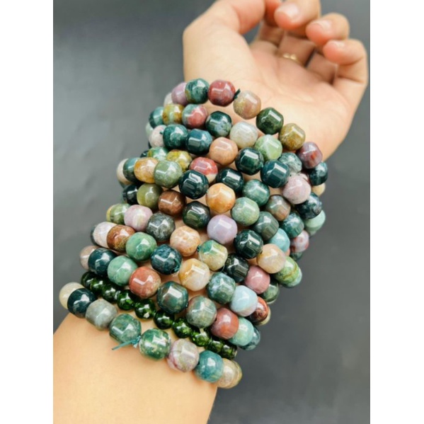 Vòng Tay Lu Thống  Băng Ngoc Thủy Tảo Rêu Size 9 Ly